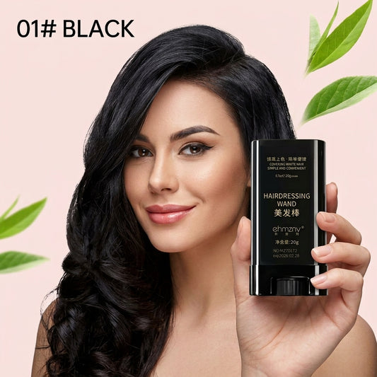 Hair Color Wand | Hairdressing Dye Hairdressing Wand Instant Root Touch-Up – Natural Hair Color Stick for Hair Coverage - Black & Brown (20g) - Black