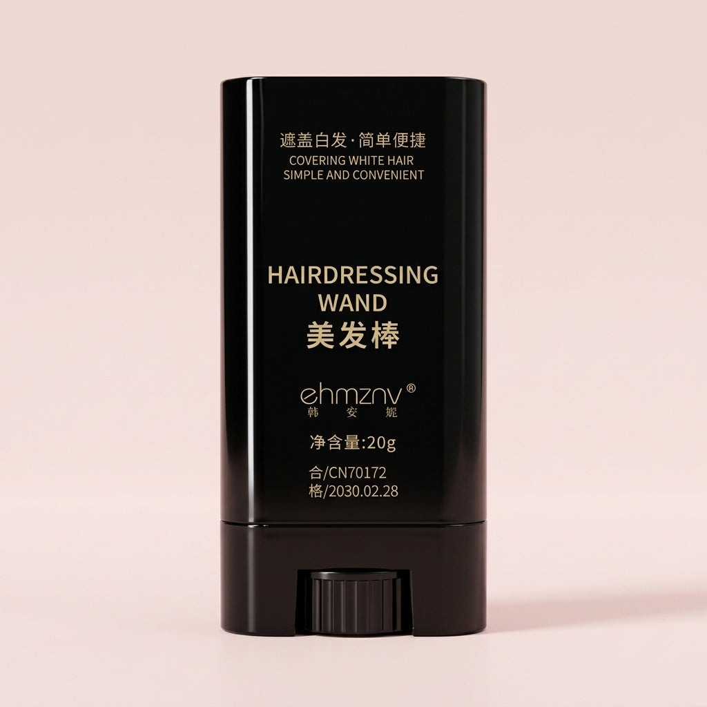 Hair Color Wand | Hairdressing Dye Hairdressing Wand Instant Root Touch-Up – Natural Hair Color Stick for Hair Coverage - Black & Brown (20g) - Black
