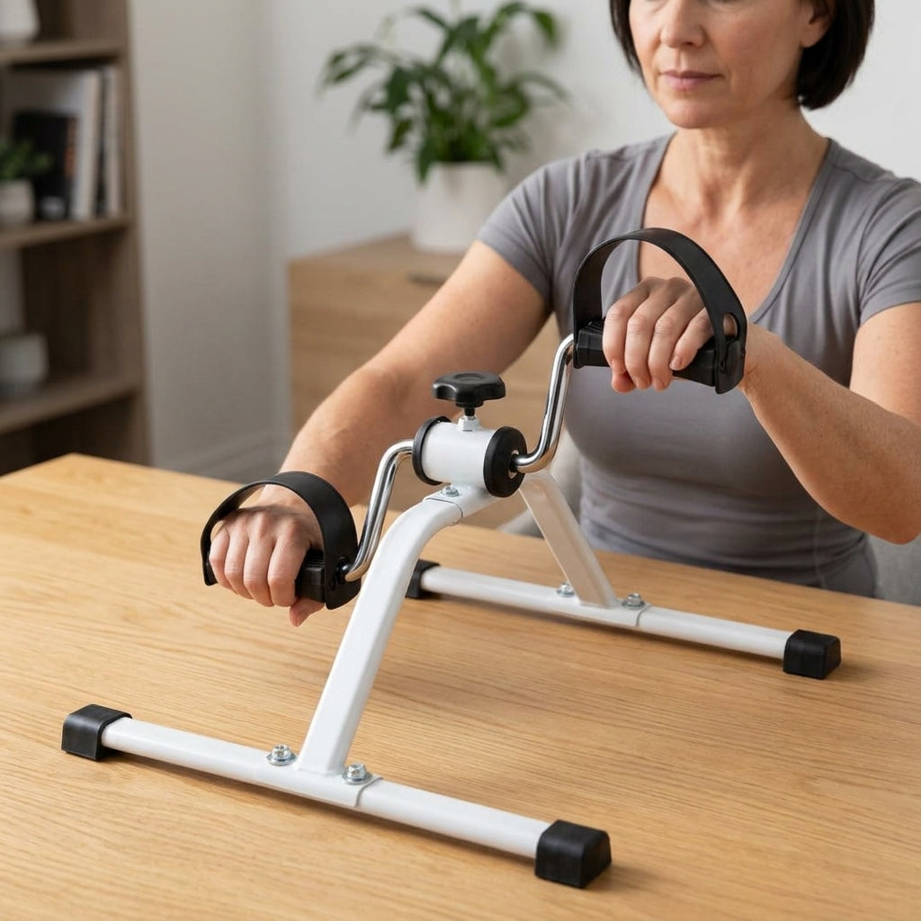 Mini Cycle Pedal Exerciser Machine – Portable Under Desk Exercise Bike for Leg & Arm Workout, Seniors Physiotherapy & Home Fitness
